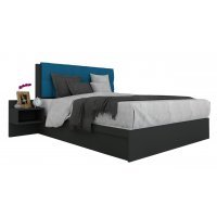 Pat Tapitat LEX 160 cu 2 noptiere, Decor 0164 / Rico 11